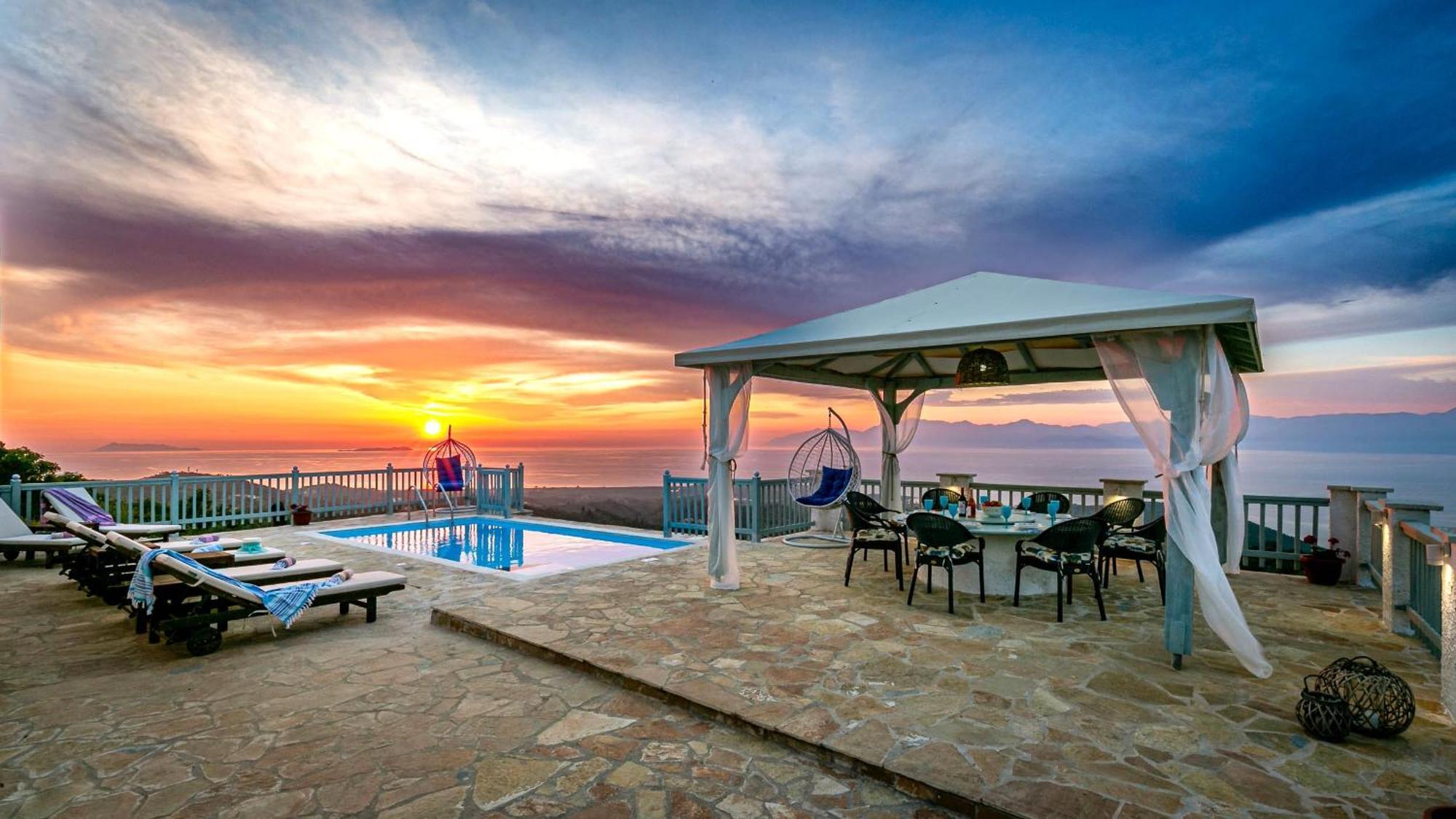 Villa Orizontas Corfu, Private Villa With Breathtaking Views Loutses Exterior photo