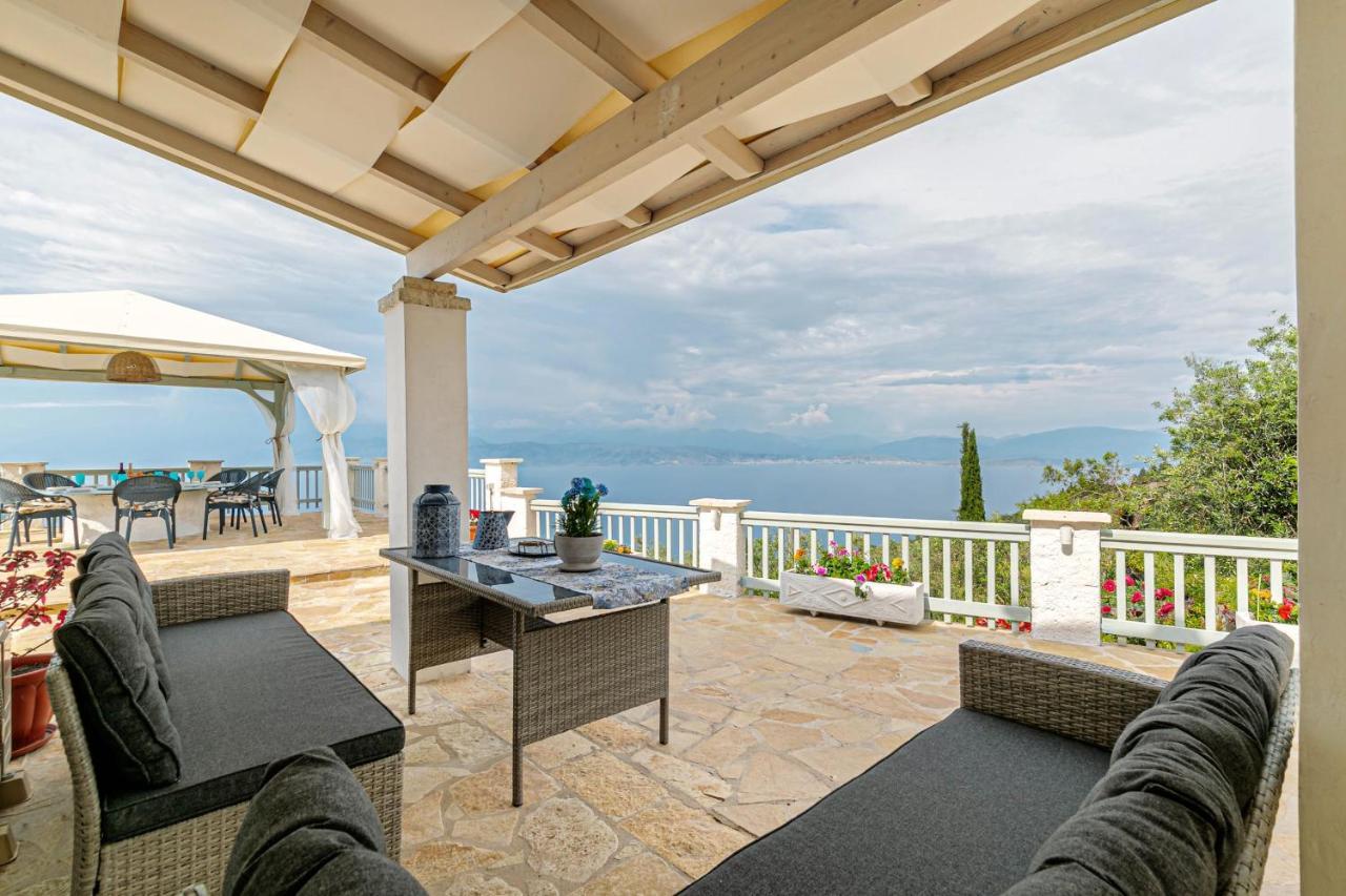 Villa Orizontas Corfu, Private Villa With Breathtaking Views Loutses Exterior photo